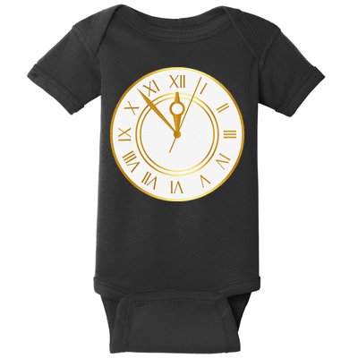 New YearS Eve Clock Baby Bodysuit
