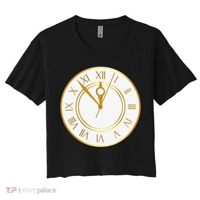 New YearS Eve Clock Crop Top