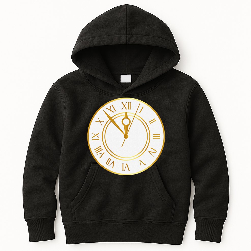 New YearS Eve Clock Kids Hoodie