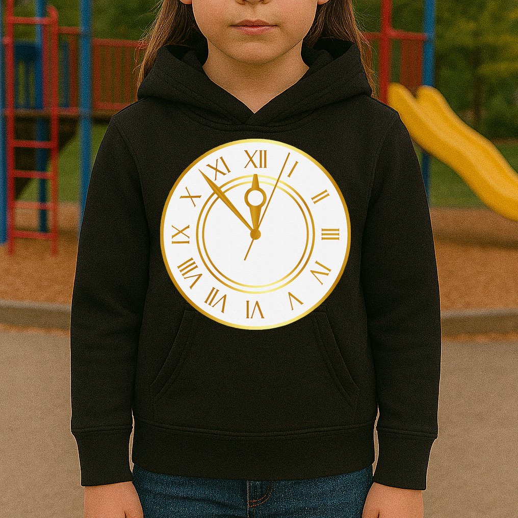 New YearS Eve Clock Kids Hoodie