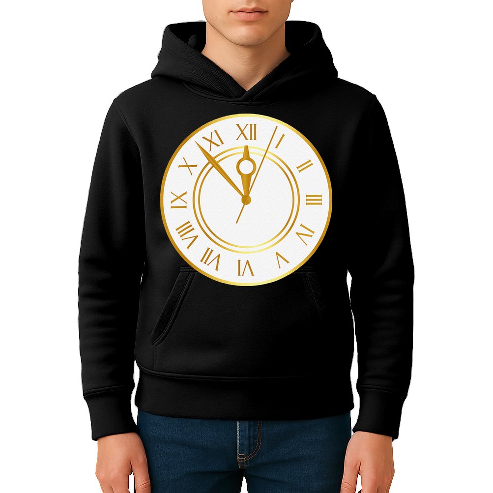 New YearS Eve Clock Kids Hoodie