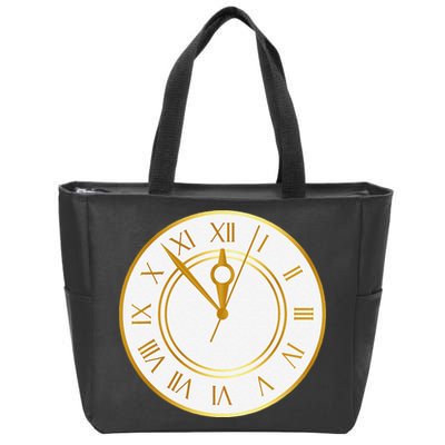 New YearS Eve Clock Zip Tote Bag