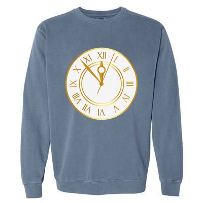 New YearS Eve Clock Garment-Dyed Sweatshirt