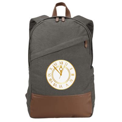 New YearS Eve Clock Cotton Canvas Backpack