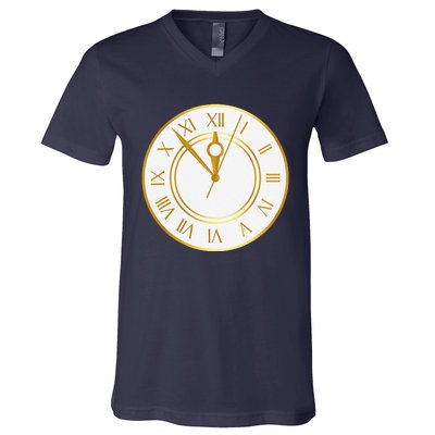 New YearS Eve Clock V-Neck T-Shirt