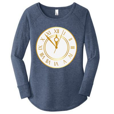 New YearS Eve Clock Women's Perfect Tri Tunic Long Sleeve Shirt