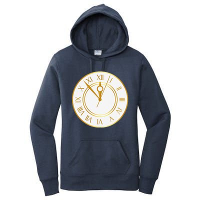 New YearS Eve Clock Women's Pullover Hoodie