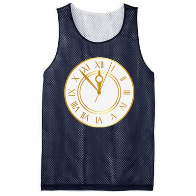 New YearS Eve Clock Mesh Reversible Basketball Jersey Tank