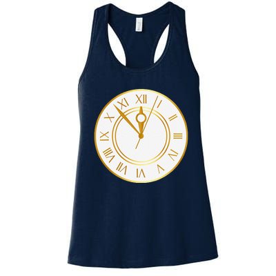 New YearS Eve Clock Women's Racerback Tank