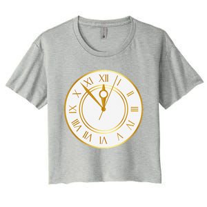 New YearS Eve Clock Women's Crop Top Tee