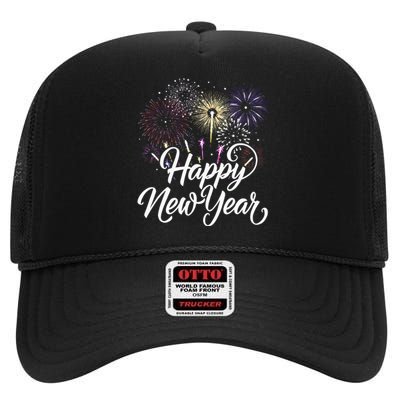 New Years Eve Party Supplies NYE 2024  High Crown Mesh Back Trucker Hat