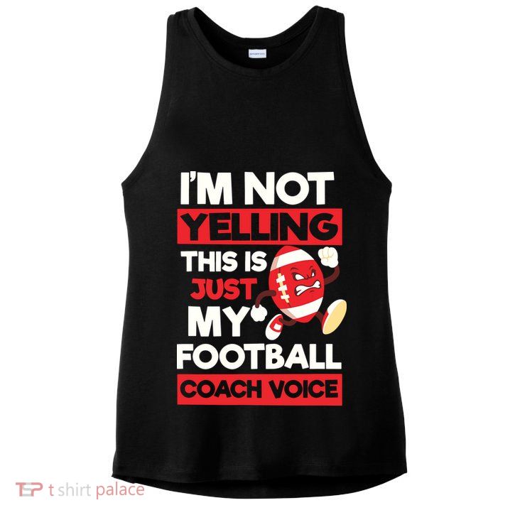 Not Yelling Football Coach Voice Design Football Coach Ladies PosiCharge Tri-Blend Wicking Tank