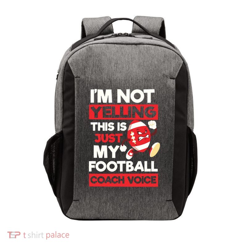 Not Yelling Football Coach Voice Design Football Coach Vector Backpack