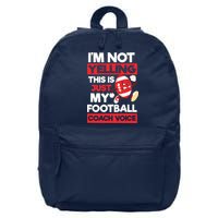 Not Yelling Football Coach Voice Design Football Coach 16 in Basic Backpack