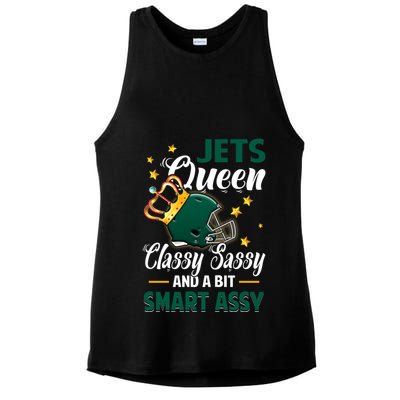 New York Football Queen Classy Sassy And A Bit Smart Assy Ladies PosiCharge Tri-Blend Wicking Tank