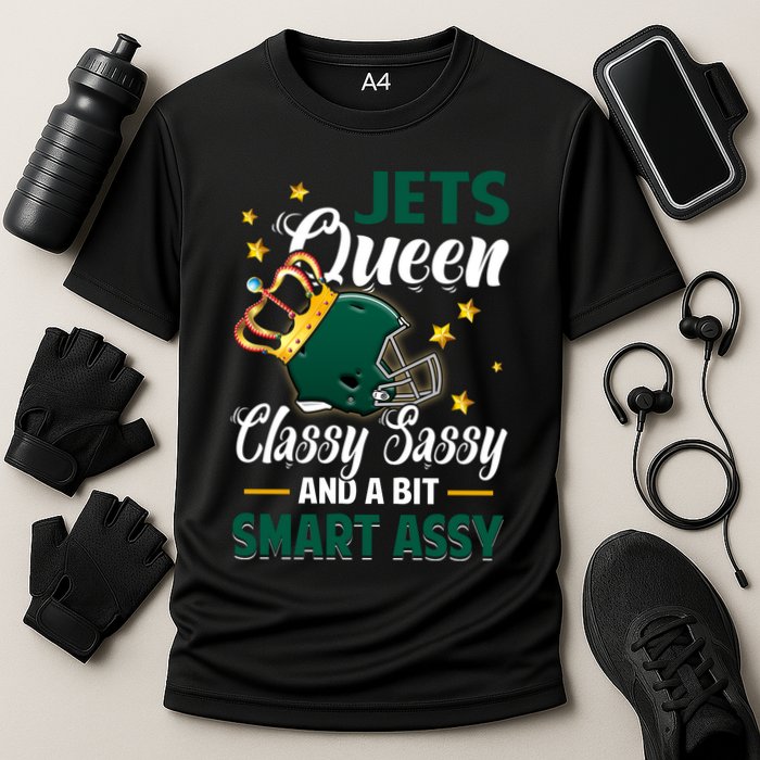 New York Football Queen Classy Sassy And A Bit Smart Assy Performance Shirt