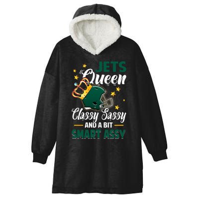 New York Football Queen Classy Sassy And A Bit Smart Assy Hooded Wearable Blanket