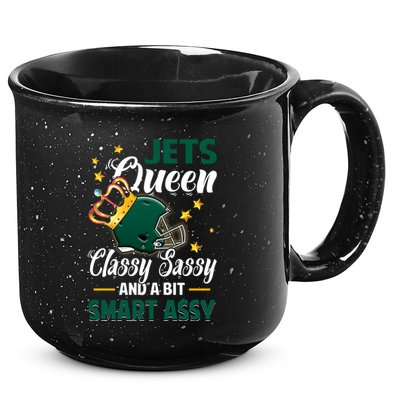 New York Football Queen Classy Sassy And A Bit Smart Assy 15oz Campfire Ceramic Mug