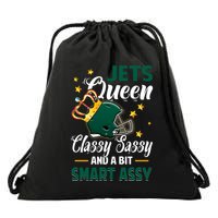 New York Football Queen Classy Sassy And A Bit Smart Assy Drawstring Bag