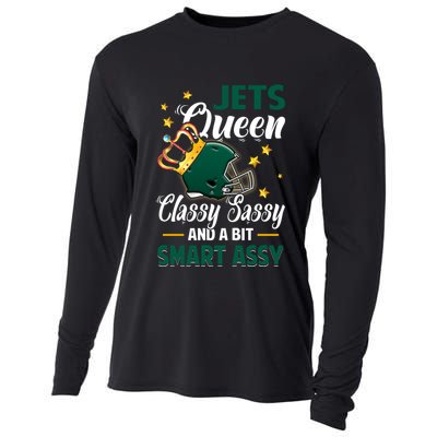 New York Football Queen Classy Sassy And A Bit Smart Assy Cooling Performance Long Sleeve Crew