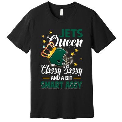 New York Football Queen Classy Sassy And A Bit Smart Assy Premium T-Shirt
