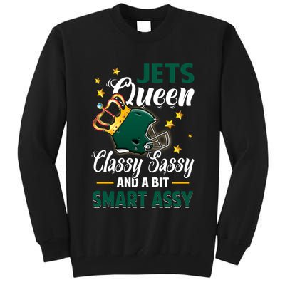 New York Football Queen Classy Sassy And A Bit Smart Assy Tall Sweatshirt