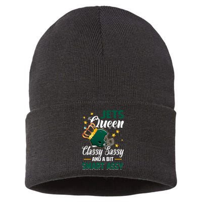 New York Football Queen Classy Sassy And A Bit Smart Assy Sustainable Knit Beanie
