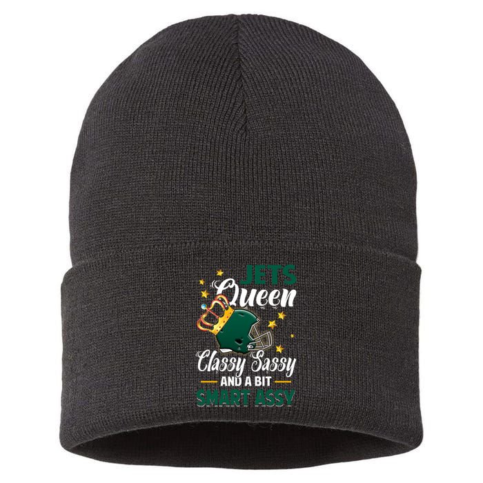 New York Football Queen Classy Sassy And A Bit Smart Assy Sustainable Knit Beanie