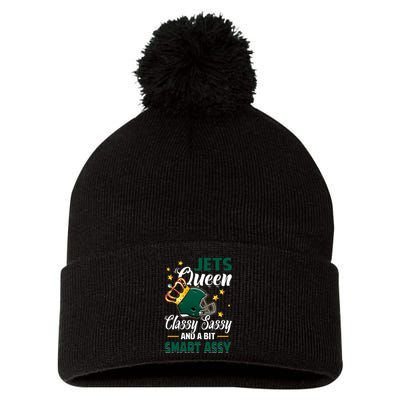 New York Football Queen Classy Sassy And A Bit Smart Assy Pom Pom 12in Knit Beanie