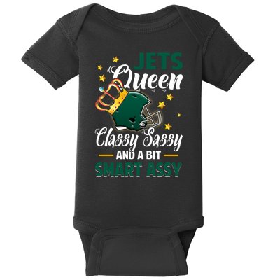 New York Football Queen Classy Sassy And A Bit Smart Assy Baby Bodysuit