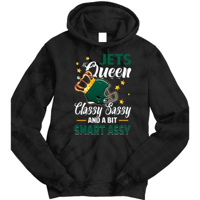 New York Football Queen Classy Sassy And A Bit Smart Assy Tie Dye Hoodie