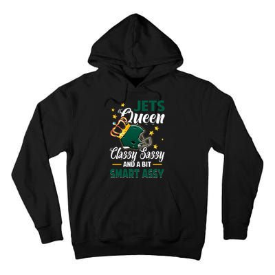 New York Football Queen Classy Sassy And A Bit Smart Assy Tall Hoodie