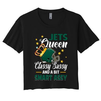 New York Football Queen Classy Sassy And A Bit Smart Assy Crop Top
