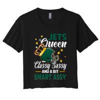 New York Football Queen Classy Sassy And A Bit Smart Assy Crop Top