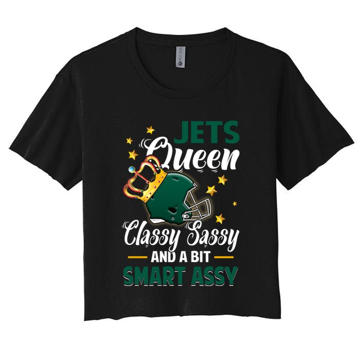 New York Football Queen Classy Sassy And A Bit Smart Assy Crop Top