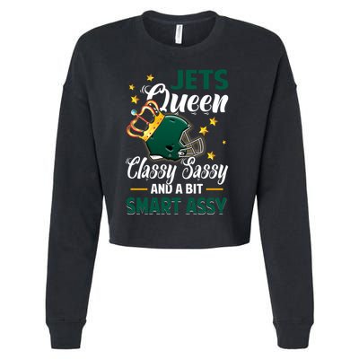 New York Football Queen Classy Sassy And A Bit Smart Assy Cropped Pullover Crew