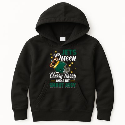 New York Football Queen Classy Sassy And A Bit Smart Assy Kids Hoodie