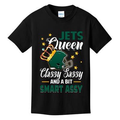 New York Football Queen Classy Sassy And A Bit Smart Assy Kids T-Shirt