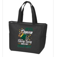 New York Football Queen Classy Sassy And A Bit Smart Assy Zip Tote Bag