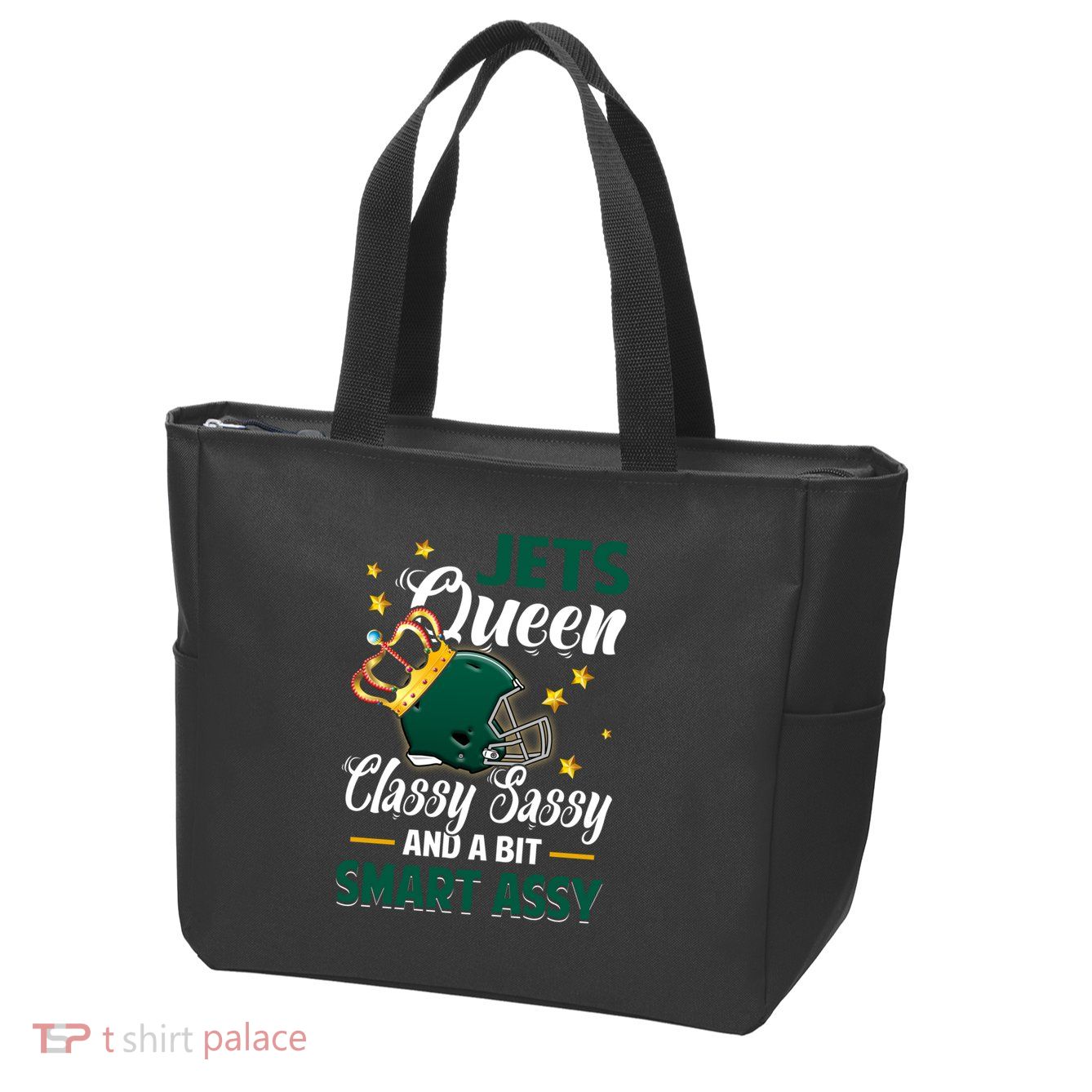 New York Football Queen Classy Sassy And A Bit Smart Assy Zip Tote Bag