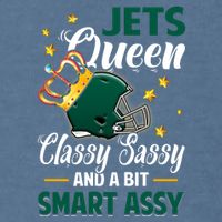 New York Football Queen Classy Sassy And A Bit Smart Assy Garment-Dyed Sweatshirt