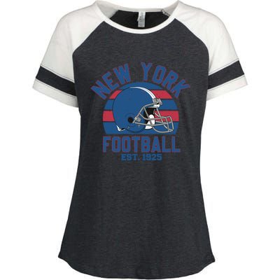 New York Football Est 1925 Football Team Supporter Enza Ladies Jersey Colorblock Tee