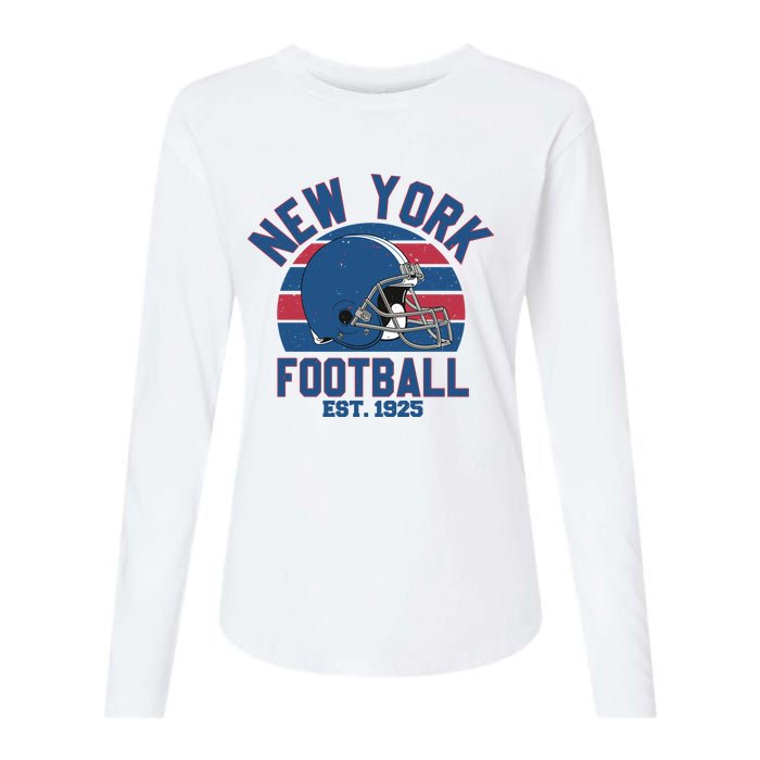 New York Football Est 1925 Football Team Supporter Womens Cotton Relaxed Long Sleeve T-Shirt