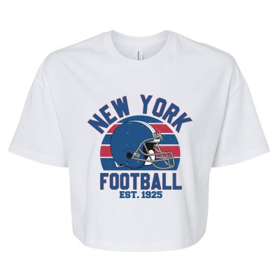 New York Football Est 1925 Football Team Supporter Bella+Canvas Jersey Crop Tee