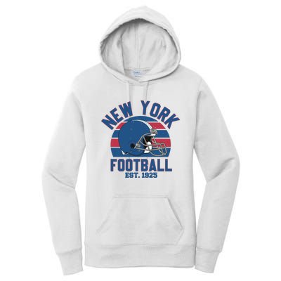 New York Football Est 1925 Football Team Supporter Women's Pullover Hoodie