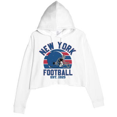 New York Football Est 1925 Football Team Supporter Crop Fleece Hoodie