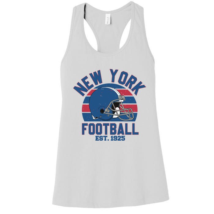 New York Football Est 1925 Football Team Supporter Women's Racerback Tank