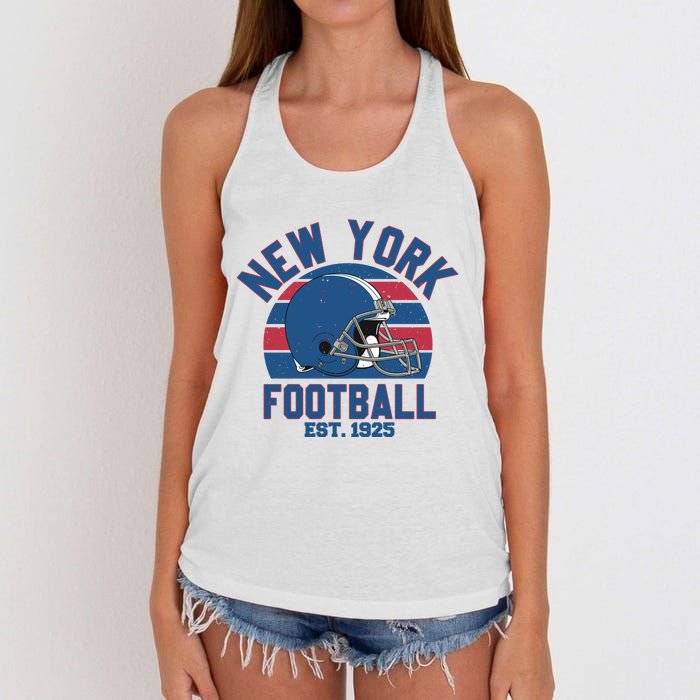 New York Football Est 1925 Football Team Supporter Women's Knotted Racerback Tank