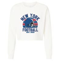 New York Football Est 1925 Football Team Supporter Cropped Pullover Crew