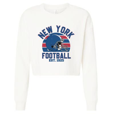 New York Football Est 1925 Football Team Supporter Cropped Pullover Crew